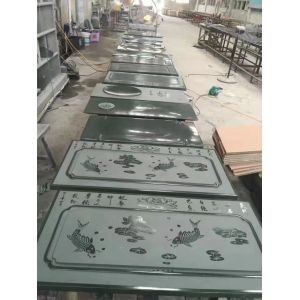 Residential High Hardness Natural Green Sandstone Slabs 900 X 600