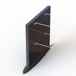 Black Count Panel 45x47cm One Side Branded Display Stands Acrylic