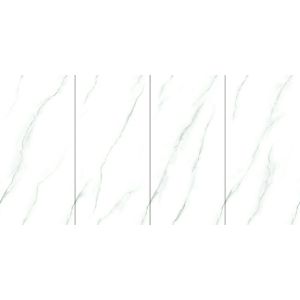 White Polished Glazed Porcelain Tile 900x1800x9mm 0.5% W.A