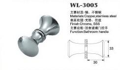 China glass door handle shower door knob shower door hardware WL-3005 Dia.33x30mm on sale