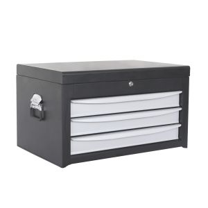 Chrome Coating 0.8mm Thickness 3 Drawer Top Chest And Cabinet with a lock
