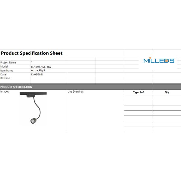 8W COB track light commercial spotlight hose showcase light black white silver hose led track light