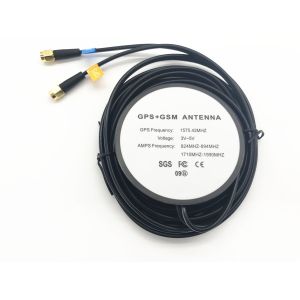 GPS GSM 2 in 1 Combined Magnetic Mount Antenna RG174 3M With SMA Connector