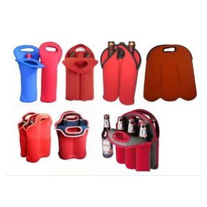 Polyester Insulated Beer Bottle Cooler Bag With Custom Logo Red Wine Case