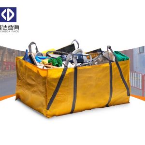 Big 1 Ton Garden Waste Skip Bags Open Top Closed Bottom 4 Side Seam Loops