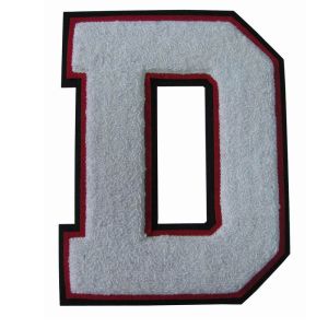 Double Felt Embroidery Chenille Patch 9C Washable Merrowed Border