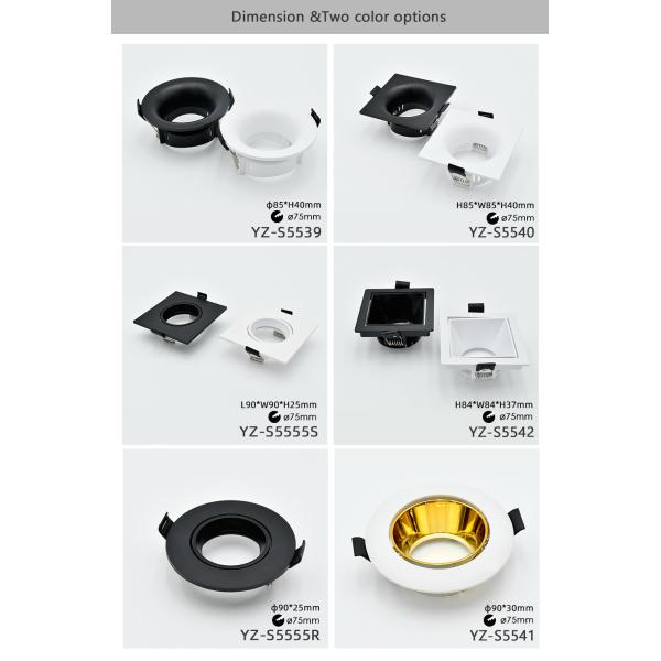Adjustable Angle Mr16 Downlight Housing Square / Round Spotlight Housing