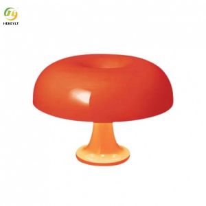 Cheap Classic Danish Mushroom Lamp polycarbonate White/orangeBedroom 320mm Bedside Lamp for sale