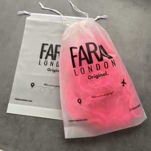 Custom Large Eco Friendly Drawstring Bag Plastic Frosted Bags Packaging Poly Bag