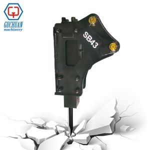 Guchuan SB43 / GCB75 Triangle Side Type Hydraulic Breaker For 6-9 Ton Excavators