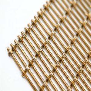 China 1mm Architectural Metal Mesh Woven Type Crimped Decorative Screen Panel on sale