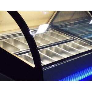 1500mm Back Door Ice Cream Showcase Freezer 480L Capacity Auto Defrost Type