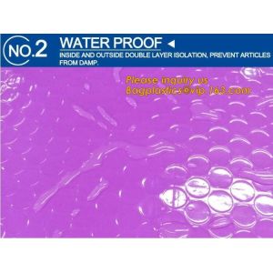 Factory Shiny Rose Gold Silver Cosmetic Zipper Bubble Bag Pink Bubble Bag With