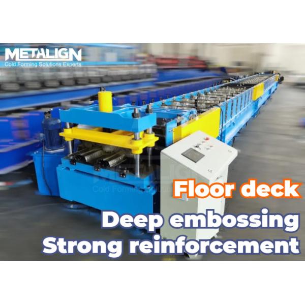 Quality Floor Deck Roll Forming Machine With Customizable Embossing And Hydraulic Cutter wholesale