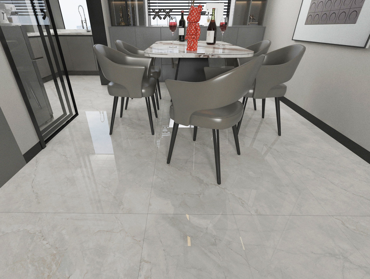 1000x1000mm Non-Slip Acid-Resistant Gray Inside Floor Polished Glazed Porcelain