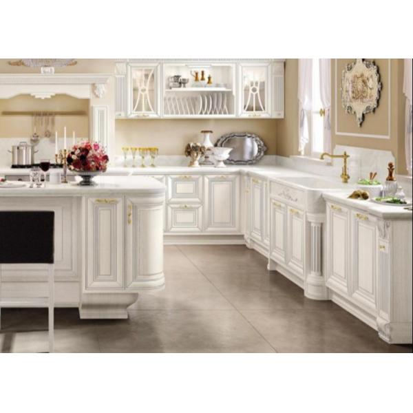 Quality 2000mm Europen Design Shaker L Shaped Kitchen Cabinets With Island Cunboard wholesale