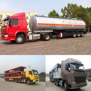 3 Three Axle 20 FT/40 Feet BPW Fuwa Tridem Axles Semi Trailer Fence Flat Bed