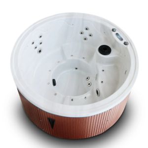 5~6 Round Hottubs Outdoor Bath Spa Tub 2.5HP Pump 2-Level Step