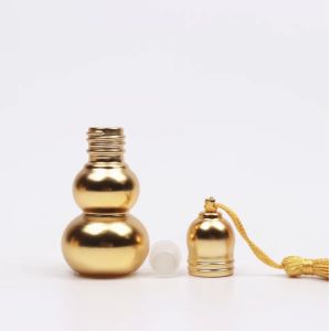 Customize 6ml Empty Golden UV Glass Perfume Roller Ball Bottle