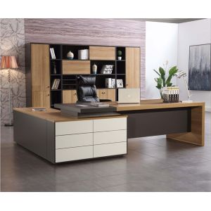 MDF Aluminum E1 Panel Executive Manager Table Anti Scrape