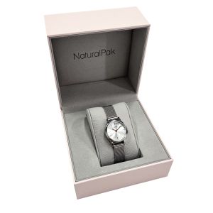 Pink ODM Custom Watch Packaging Box With Black Frame