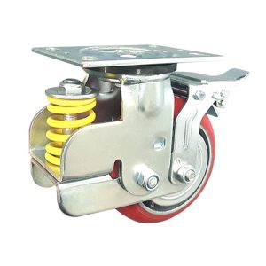China 5-Inch, 6-Inch, 8-Inch Spring Shock-Absorbing Casters, Shock-Resistant, Wear-Resistant, Durable And Universal on sale