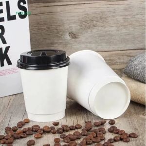 Customization 9 Oz Takeaway Coffee Cups Paper Tableware Various Sizes
