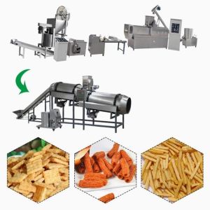 Automatic Fried Extrusion Food 3D Snack Pellet Machinery CE Standard
