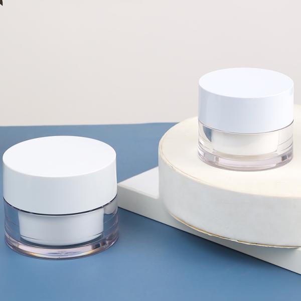 Custom Global Recycled PCR PLA Material Biodegradable Cosmetic Packaging Containers Plastic Acrylic Cream Jar with Replacement