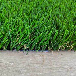 32mm Low Shrinkage Leisure Landscape Artificial Turf With PU Adhesive And Double