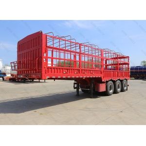 China Not Self-dumping 3 Axles Fence Semi Truck Trailer For Livestock Transport Air Suspension on sale