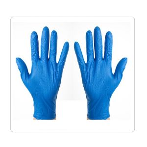 China Gardening Blue Nitrile Disposable Work Gloves With High Flexibility on sale