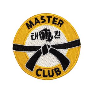 Cheap Twill Custom Embroidered Badge Patches , Fabric Iron On Patches For Clothes for sale