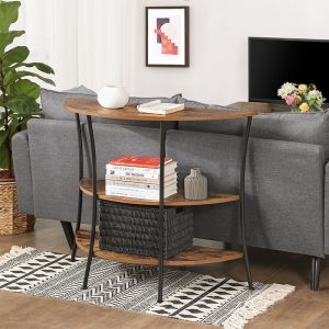 Demi-luna Console Table for Home, Particleboard Sofa Table, Hallway Console