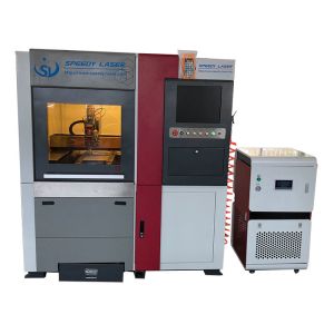 High Cutting Speed Steel Metal Fiber Laser Cutting / Engraving / Marking Machine