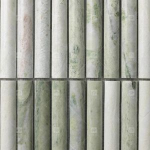 Marble Pattern 3D Arc Long Strip Mosaic Floor Wall Tile For TV Backdrop Kitchen