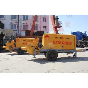 Ready Mix Electric Concrete Pump With Mixer Movable Automatic Unloading