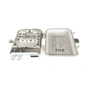 White PC Material Fiber Optic Termination Box 16 Core For CATV System