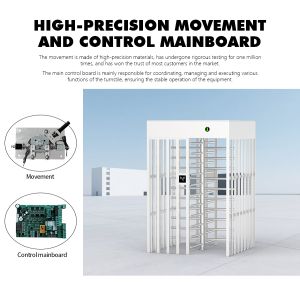 HCW Full Height Turnstile Security Gate with 600mm Channel Width RS232/RS485