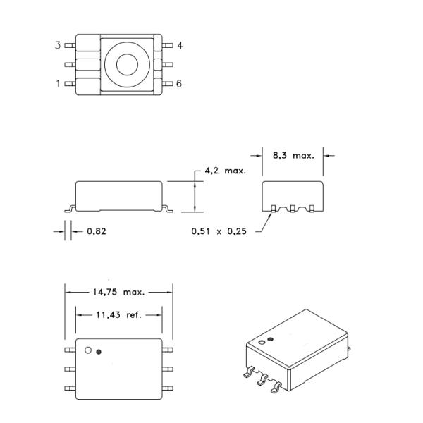 750316888 Surface Mount Push Pull Transformers For AC Motor Drives