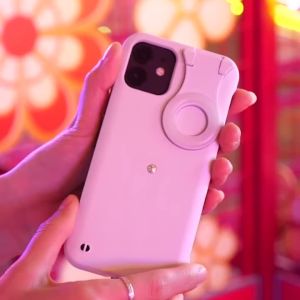 ODM Selfie Light Phone Case , Portable Mobile Phone LED Ring Light Back Cover