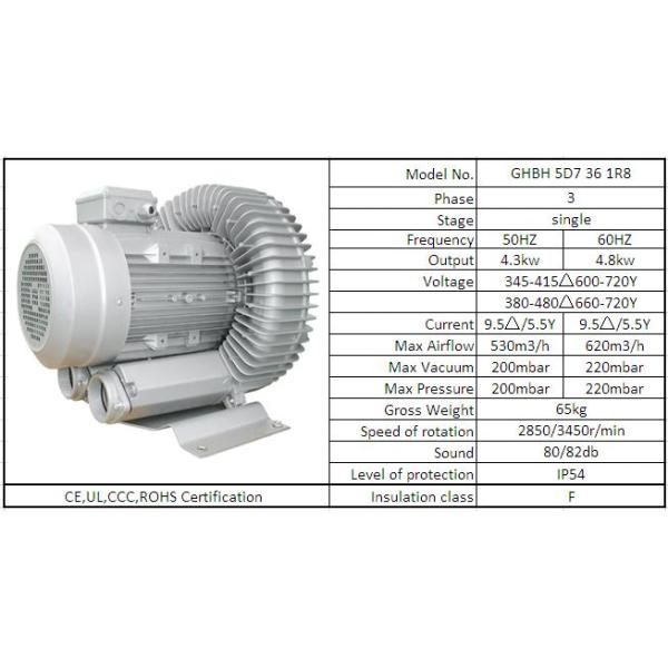 Durable High Capacity Side Channel Vacuum Pump For Pneumatic Lifting Machine