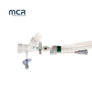 Disposable Closed Suction Catheter With Blue Suction Tip