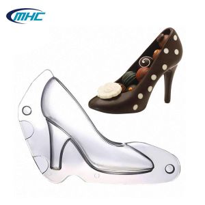 Cheap Custom 3D High Heel Shoe Chocolate Mold Polycarbonate Baking Tools for sale