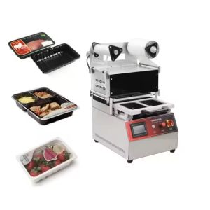 Cheap Precise Gas Atmosphere Control Automatic Map Tray Sealing Machine Fresh Whole Chicken Tray Packing Machine for sale