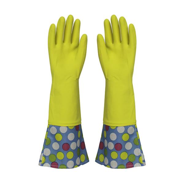 Quality Houeshold  Extra Long Sleeve Rubber Gloves Waterproof for kitchen cleaning wholesale