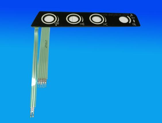 Quality Customized Embossed Tactile Illuminated Membrane Switch with EL Lamp backlight wholesale