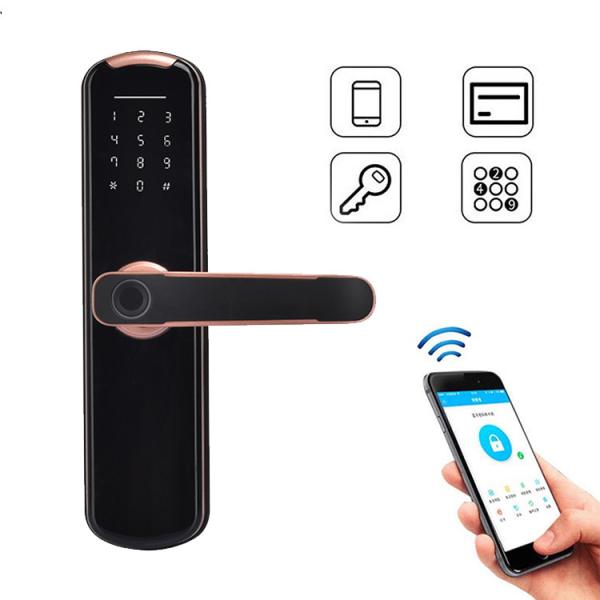 Quality Fingerprint Bluetooth Keypad Door Lock 4 AA 120mm Thickness For Home wholesale