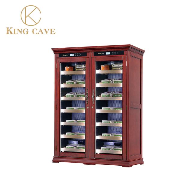 Quality Dual Zone Automatic Humidification Electric Cigar Cooler Humidor With Locker wholesale