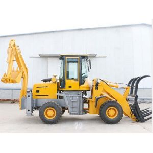 55KW Small Backhoe Loader Articulated Hydraulic Steering System